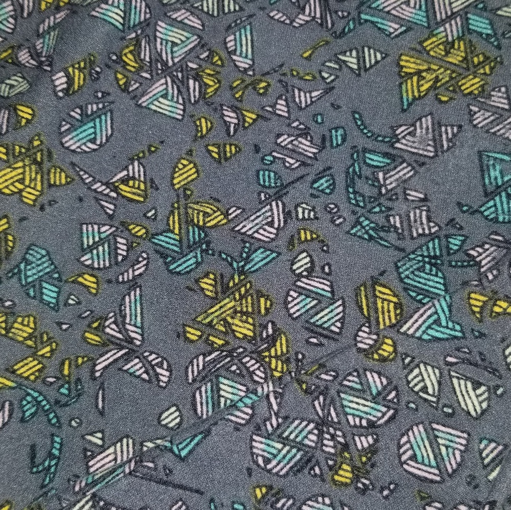 Grey w/Geometric multi-color Pattern LuLa Leggings